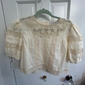 Hunter Bell Ouisie Top In Cream Lace